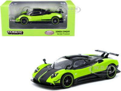 PAGANI ZONDA CINQUE GREEN & BLACK 1/64 DIECAST MODEL TARMAC