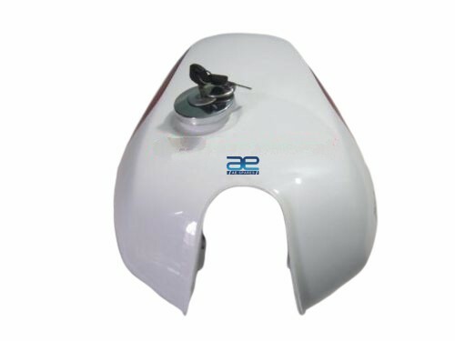 Yamaha RD350LC 1980-81 White Painted Petrol Fuel Tank With Cap & Key  