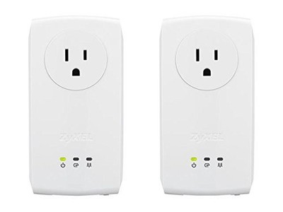 Zyxel Pass-Thru Ethernet Adapter AV1000 1000 Mbps Powerline 2-port Gigabit