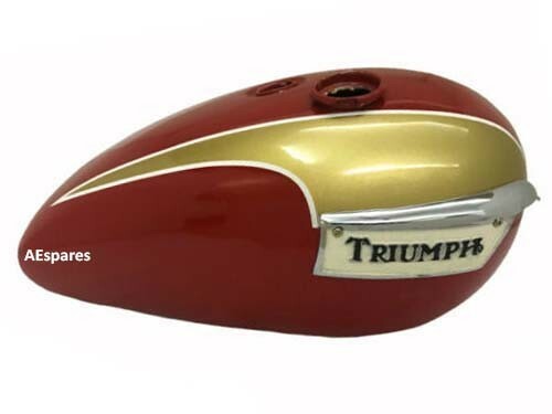 FOR TRIUMPH T140 OIF FUEL TANK GOLDEN & RED 