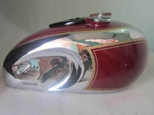 For Triumph T90 5T Speed Twin Chrome Cherry Paint Petrol Fuel Gas Tank 1948 