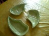 DECORATIVE GREEN MAPLE LEAF LAZY SUSAN SERVING BOWLS LOT OF THREE