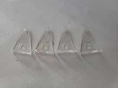 Qty 10 Blind Hold Down Brackets Clear Plastic (5 pair)
