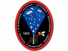 3x5 inch Oval Space Shuttle Mission STS 125 Sticker ...