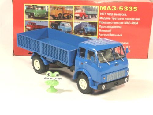 Modellino 1:43 MAZ 5337 Pianale Modimio, DDR, Russo, Con Rivista