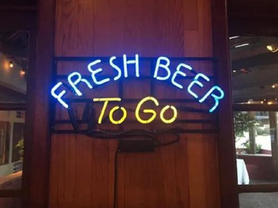 Fresh Beer TO Go Neon Light Sign Vintage Shop Restaurant Bar Glass Decor 20''x10''