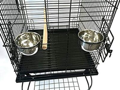 Large Dome Open Top Parrot Bird Cage On Stand for Sun Parakeets Conures Quaker  