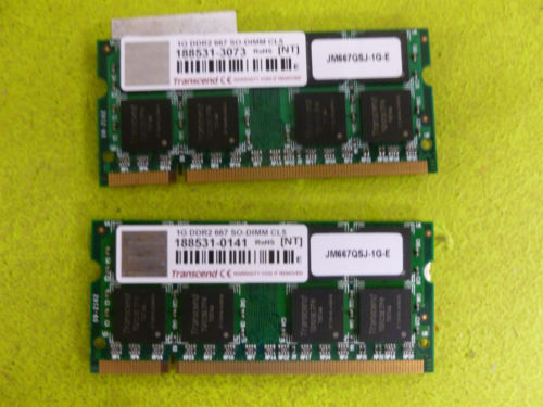 Lot of 2: Transcend TS6Q6SCSG-0000 1GB 1Rx8 DDR2 800MHz | eBay