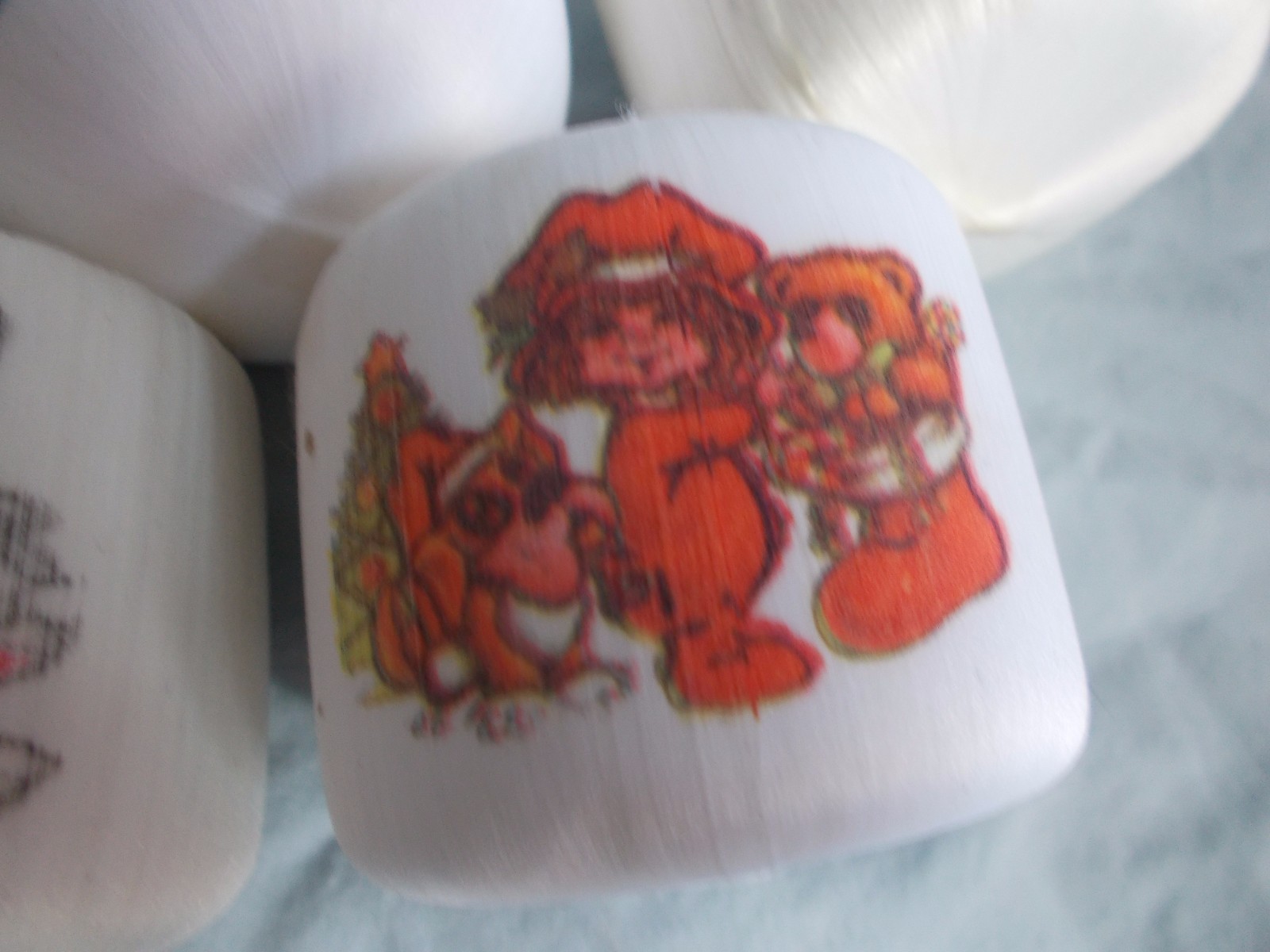 Set of 17 Satin Silk String Antique Balls Christmas Tree Ornaments Vintage