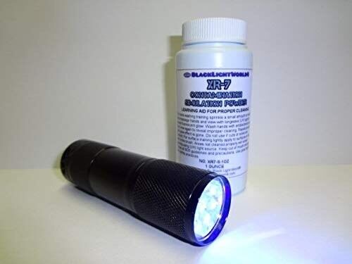 XR7 Contamination Simulation Germ Powder With 9 Led UV Light