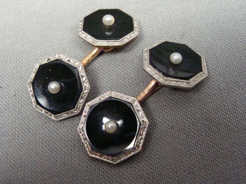 14k Yellow Gold Cufflinks for Men