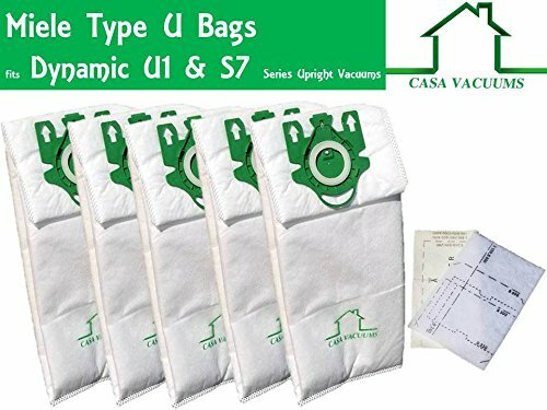 5 Bags + 2 Filters For Miele Type U U1 S7 Upright Vacuum 3D AirClean Performance