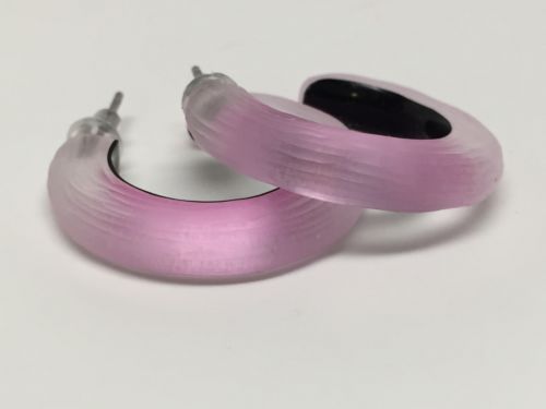 Lucite Hoop Fashion Earrings