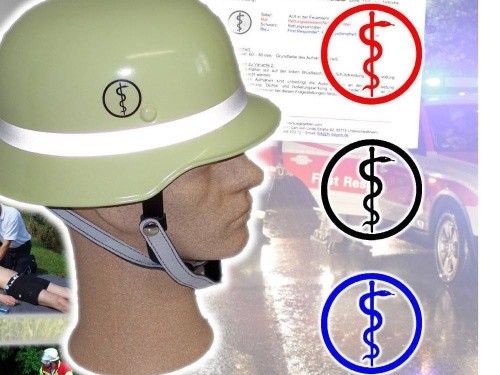 2 Feuerwehr Helmaufkleber Aufkleber Helmkennzeichnung ÃSkulapstab Lfv Bayernâ¼ï¸