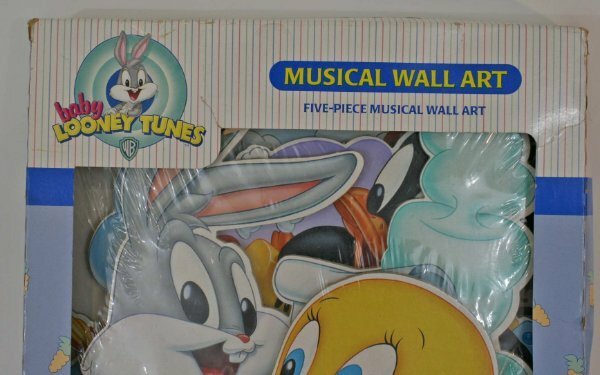 Baby Looney Toons Musical Wall Art Set Dolly Bugs Tweety Sylvester Daffy NEW