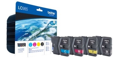 4 x Original Brother LC985 CMYK Tintenpatronen - DE-Kostenloser versand!  LC-985