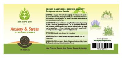 Pet Anxiety relief stress calming treatment, dog and cat