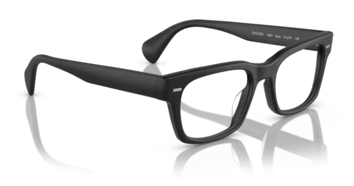 Pre-owned Oliver Peoples 0ov5332u Ryce 1465 Semi Matte Black Square Men's Eyeglasses In Clear