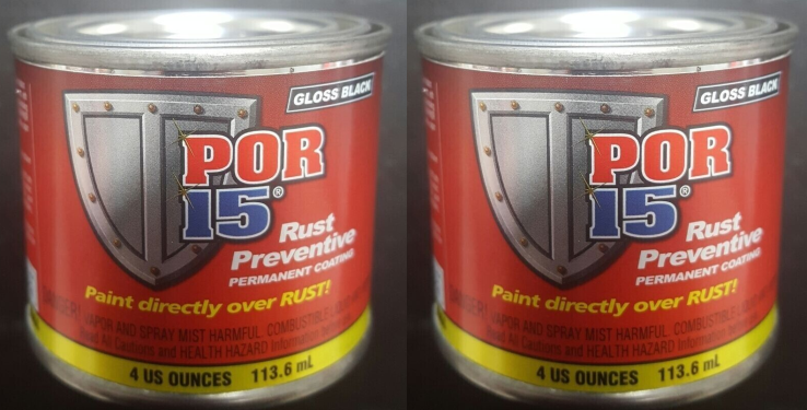 POR-15 Rust Preventative Coating 45006 (2 cans)  Gloss Black