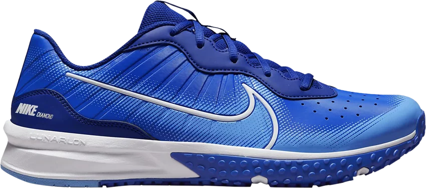 

Мужские кроссовки Nike Alpha Huarache Elite 4 TF Turf Hyper Royal Blue White DJ6518-414 10, Синий, Nike Alpha Huarache