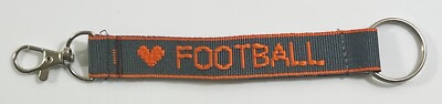 Football Personalized Keychain Orange Gray