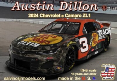 Austin Dillon Bass Pro Shops Club 2024 Camaro Stock Car 3 RCR 1:24 model car kit