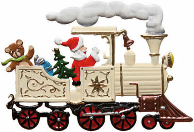 WILHELM SCHWEIZER GERMAN ZINNFIGUREN Santa Locomotive (2'' x 3'' High)