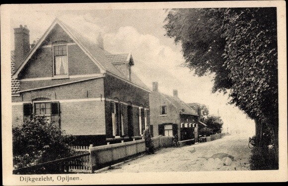 Ak Opijnen Gelderland Niederlande, Deichblick - 10817984