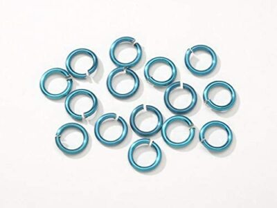 Darice Chain Maille Aluminum Jump Rings - Aqua - 135 pc 10Mm