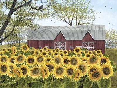 Billy Jacobs Sunshine Sunflower Country Art Print 16 x 12
