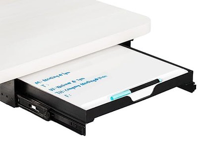 Under Desk Sliding 11 inch Pull-Out Whiteboard Drawer Compact Dry Erase Board...