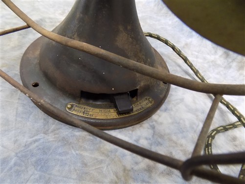 General Electric Fan Type AOU Form ABI 16 Inch Brass Blades Vintage Working