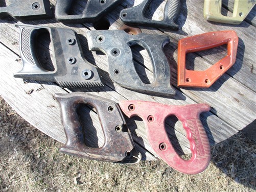 16 Plastic Hand Saw Handles One Man Cross Cut Disston Keen Kutter Set Vintage a