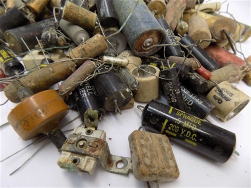 Transistor Radio Parts Pyramid Rainbox Sprague Tex-Cap More Vintage Electronics