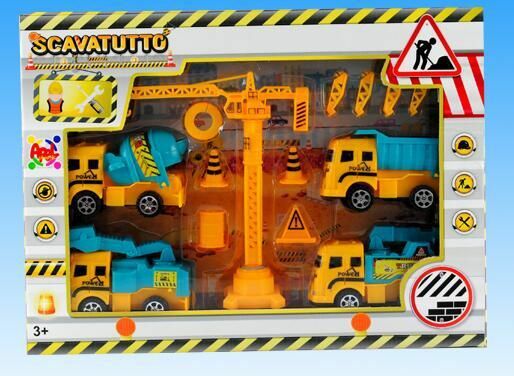 Scavatutto Set Gru Con 4 Mezzi Giocattolo Gioco Bambini sar