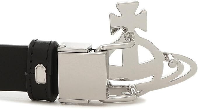 Pre-owned Vivienne Westwood Orb Buckle Belts Color Black Silver Men's From Japan Rz