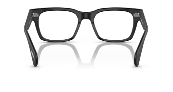 Pre-owned Oliver Peoples 0ov5332u Ryce 1465 Semi Matte Black Square Men's Eyeglasses In Clear