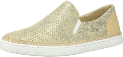 Женские туфли-слипоны UGG Adley Perf Stardust, золото, 10 B(M) США