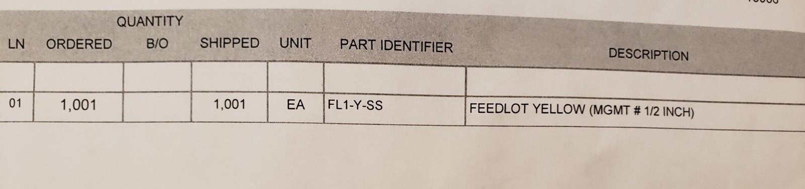 Allflex Feedlot Cattle Stocker Calf Tags 1001 Yellow 1/2
