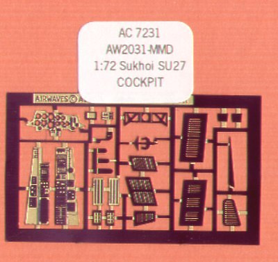 Airwaves 1/72 Sukhoi Su-27 Flanker Cockpit Set for Italeri kit AEC72031