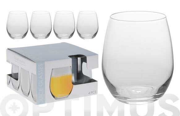 Set Servizio 4 Pezzi Bicchieri Vetro 400ml sus
