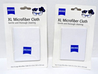 Zeiss Microfiber Gentle Cleaning Cloth New & Sealed X-Large  12 x 12    Lot of 2