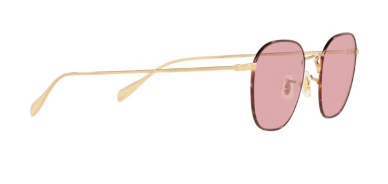 Pre-owned Oliver Peoples 0ov1305 Clyne 5320 Brushed Gold/tortoise Gold Pink Sunglasses In Pink Wash