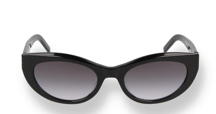 Pre-owned Saint Laurent Sl M115 002 Black/gradient Grey Cat-eye Women's Sunglasses In Gray