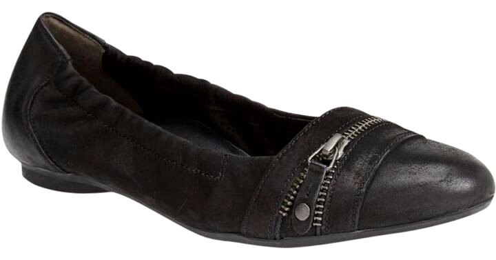 Womens PAUL GREEN black leather ballet flats sz. UK 5