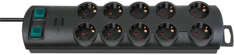 Brennenstuhl Primera-Line Steckdosenleiste 10-Fach Schutzkontakt Schwarz