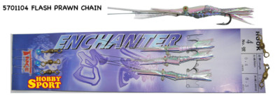 LENZA PICCOLA TRAINA 3 FLASH PRAWN CHAIN  AMO 4 FILO 0,40 ENCHANTER TAKE 5701104