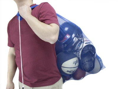 Bags in Heavy Duty Mesh by Crown Sporting Set of 12 Blue Coaches Equipment