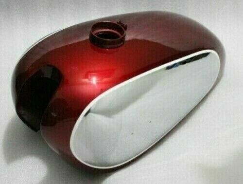FUEL TANK STEEL RED & CHROME For NORTON AJS MATCHLESS G12 CSR COMPETITION  