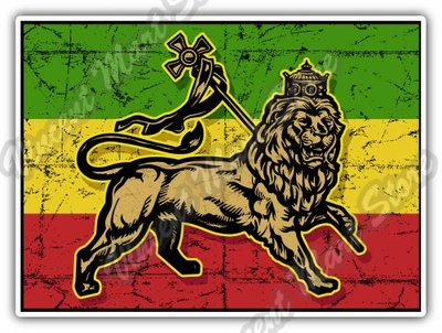 Rasta Flag Lion Bob Marley Reggae Car Bumper Window Vinyl Sticker